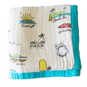 Cocomoon baby quilt Blanket SURF REPORT Hawaii Beaches HTF